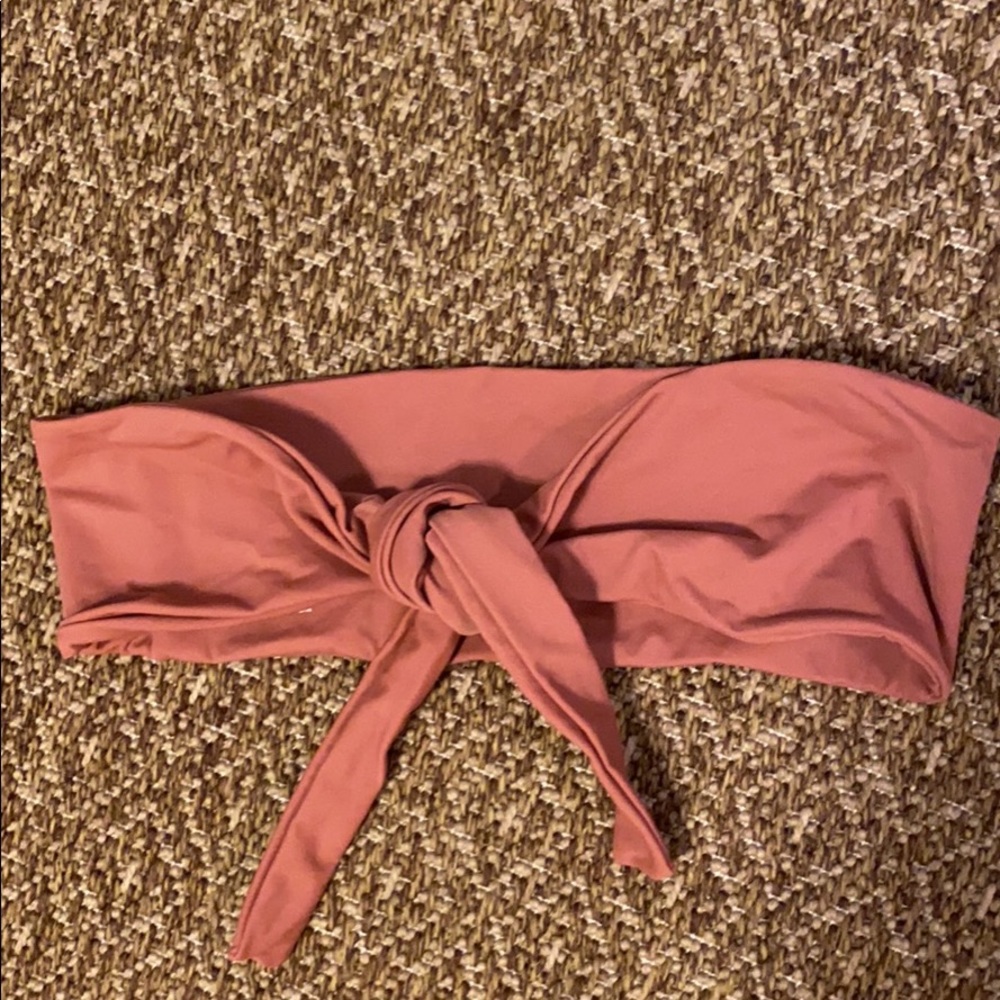 Saltsuit tie bandeau bikini top